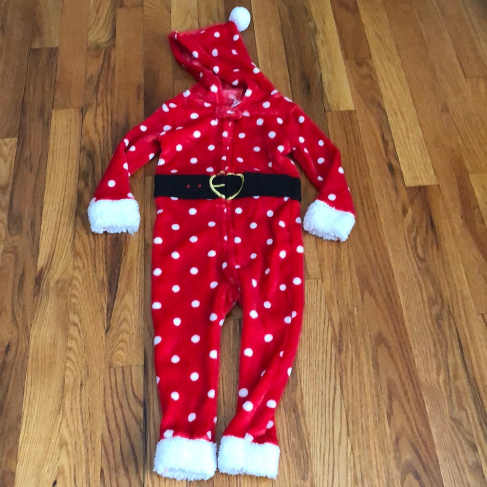 🎅🏼 Adorable Santa fleece onesies w/hoodie